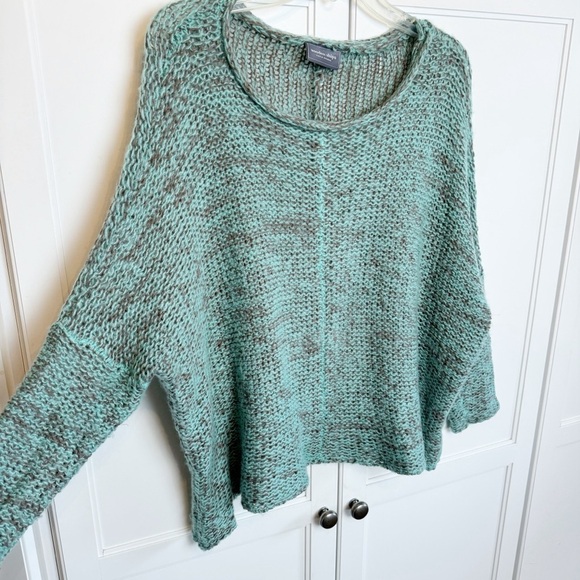 Wooden Ships ELIJA SLOUCHY TOP Green Knit Sweater Size S/M - Picture 5 of 12
